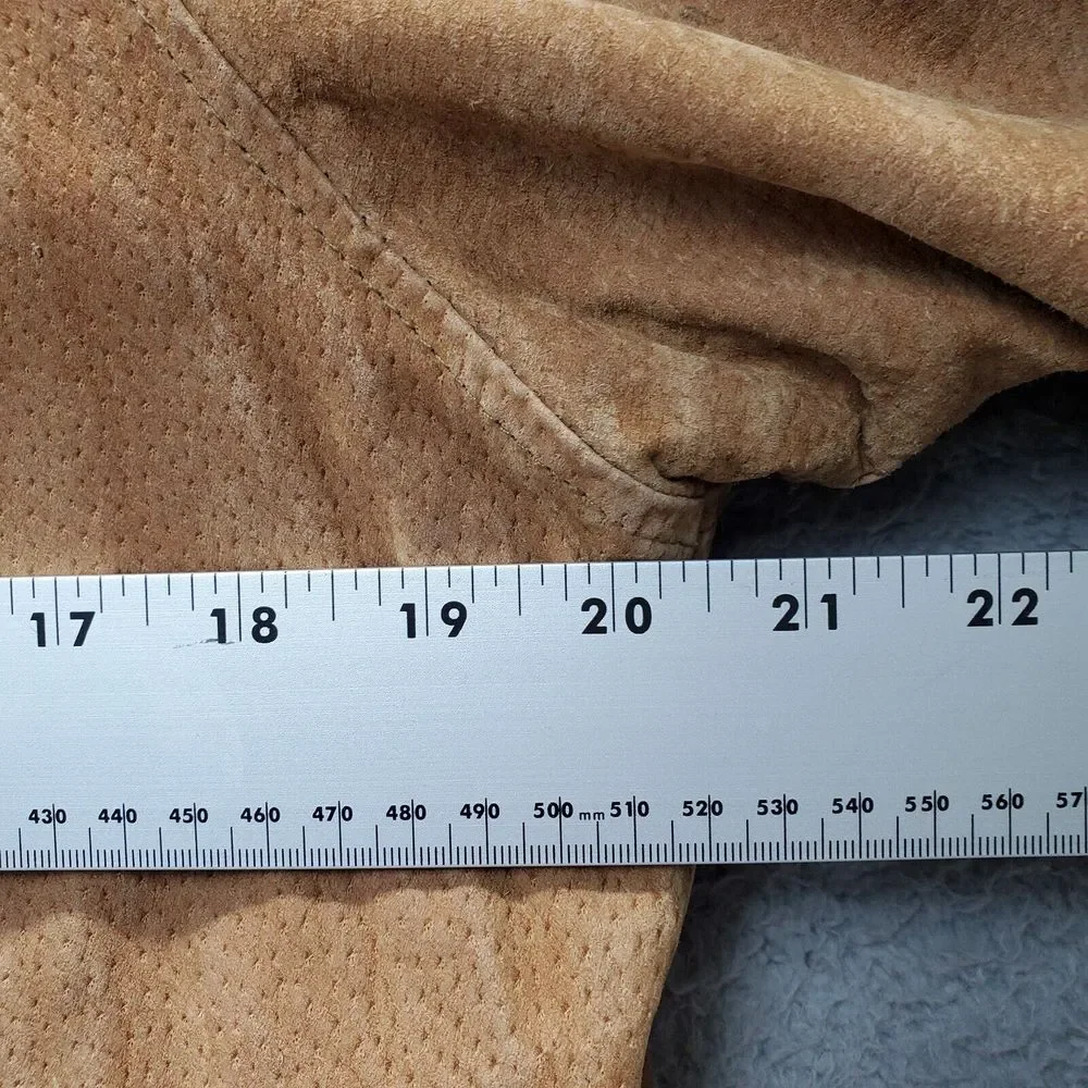 Cooper Collection Coat Womens‎ Medium Multi Genuine Leather Suede Toggle Button - Picture 4 of 8